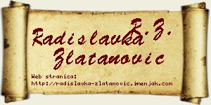 Radislavka Zlatanović vizit kartica